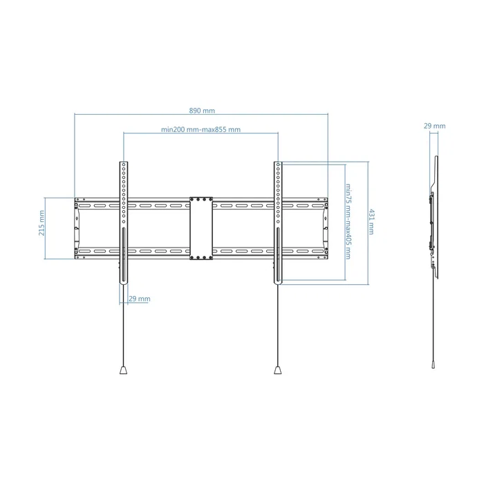 Tooq Soporte de Pared LP4390F-B para Pantallas de 43-90 pulgadas Tooq Soporte de Pared LP4390F-B para Pantallas de 43-90 pulgadas