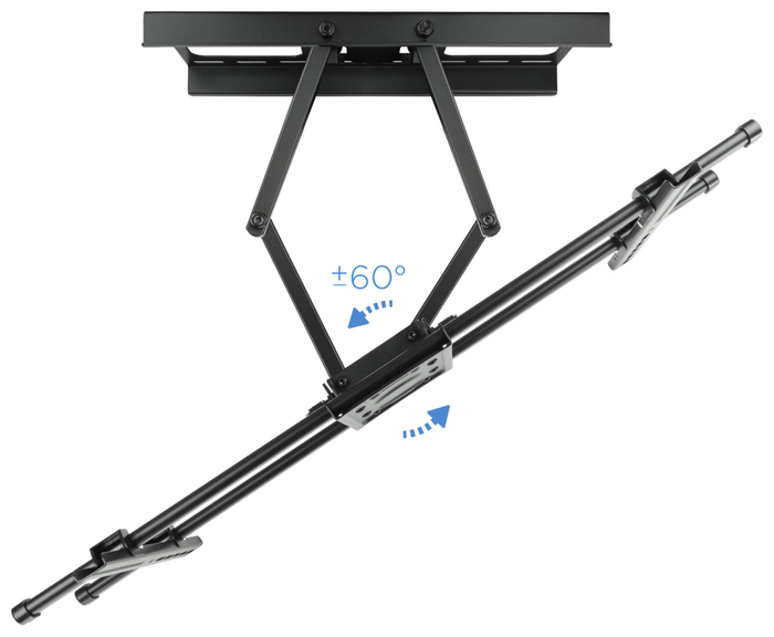 Tooq Soporte de Pared Giratorio e Inclinable LP3790TN-B para TV de 37-90 pulgadas