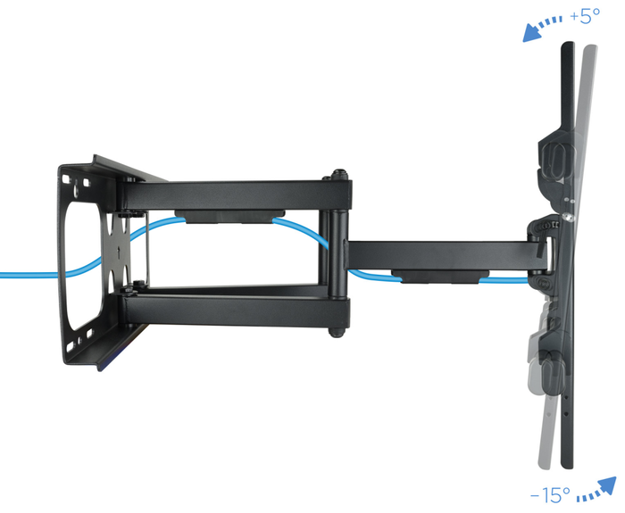 Tooq Soporte de Pared Giratorio e Inclinable LP3790TN-B para TV de 37-90 pulgadas