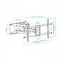 Tooq Soporte de Pared Giratorio e Inclinable LP3790TN-B para TV de 37-90 pulgadas