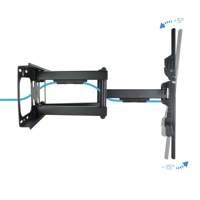 Tooq Soporte de Pared Giratorio e Inclinable LP3790TN-B para TV de 37-90 pulgadas
