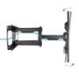 Tooq Soporte de Pared Giratorio e Inclinable LP3790TN-B para TV de 37-90 pulgadas