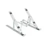 Tooq TQLRS0033-AL Soporte Elevador Plegable para Portátil y Tablet, Ajustable 7 Alturas, Base Antideslizante, para Pantallas de 11" a 15" (Hasta 5 kg), Color Plata