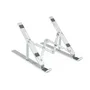 Tooq TQLRS0033-AL Soporte Elevador Plegable para Portátil y Tablet, Ajustable 7 Alturas, Base Antideslizante, para Pantallas de 11" a 15" (Hasta 5 kg), Color Plata