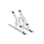 Tooq TQLRS0033-AL Soporte Elevador Plegable para Portátil y Tablet, Ajustable 7 Alturas, Base Antideslizante, para Pantallas de 11" a 15" (Hasta 5 kg), Color Plata