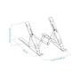 Tooq Soporte Elevador de Aluminio Plegable para Portátiles hasta 15 pulgadas, Plata