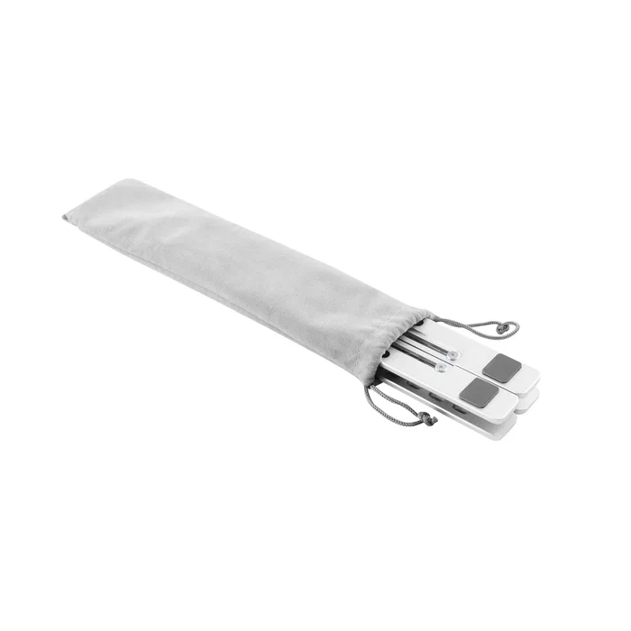 Tooq TQLRS0033-AL Soporte Elevador Plegable para Portátil y Tablet, Ajustable 7 Alturas, Base Antideslizante, para Pantallas de 11" a 15" (Hasta 5 kg), Color Plata