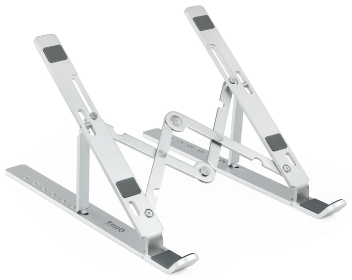 Tooq Soporte Elevador de Aluminio Plegable para Portátiles hasta 15 pulgadas, Plata Tooq Soporte Elevador de Aluminio Plegable para Portátiles hasta 15 pulgadas, Plata