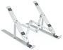 Tooq Soporte Elevador de Aluminio Plegable para Portátiles hasta 15 pulgadas, Plata