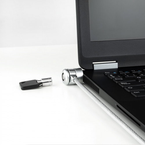 Tooq Cable de Seguridad TQCLKC0025 con Llave de 1,5m Plata