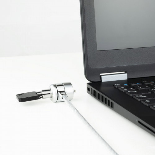 Tooq Cable de Seguridad TQCLKC0025 con Llave de 1,5m Plata
