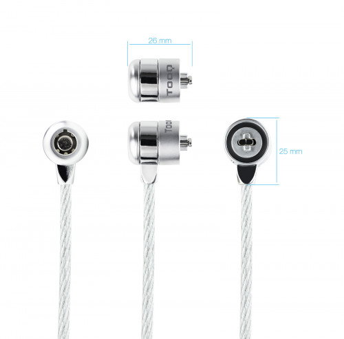 Tooq Cable de Seguridad TQCLKC0025 con Llave de 1,5m Plata