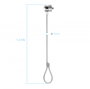 Tooq Cable de Seguridad TQCLKC0025 con Llave de 1,5m Plata