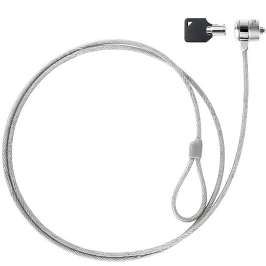 Tooq Cable de Seguridad TQCLKC0025 con Llave de 1,5m Plata