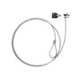 Tooq Cable de Seguridad TQCLKC0025 con Llave de 1,5m Plata