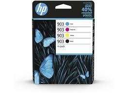 HP Multipack de 4 Cartuchos de Tinta Original 903 (Negro, Cian, Magenta, Amarillo) 6ZC73AE