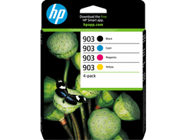 HP Multipack de 4 Cartuchos de Tinta Original 903 (Negro, Cian, Magenta, Amarillo) 6ZC73AE