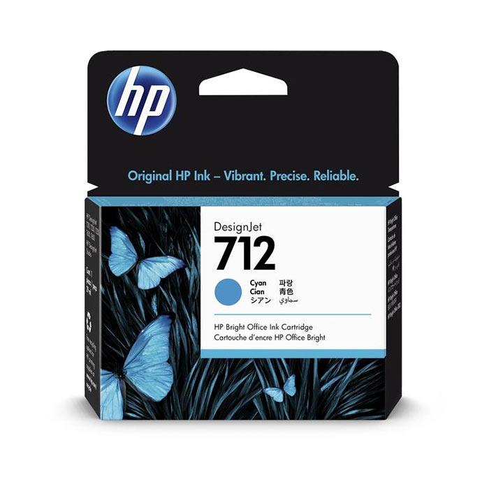 HP Cartucho de Tinta DesignJet 712 Cian 29 ml (3ED67A) de Rendimiento Estándar