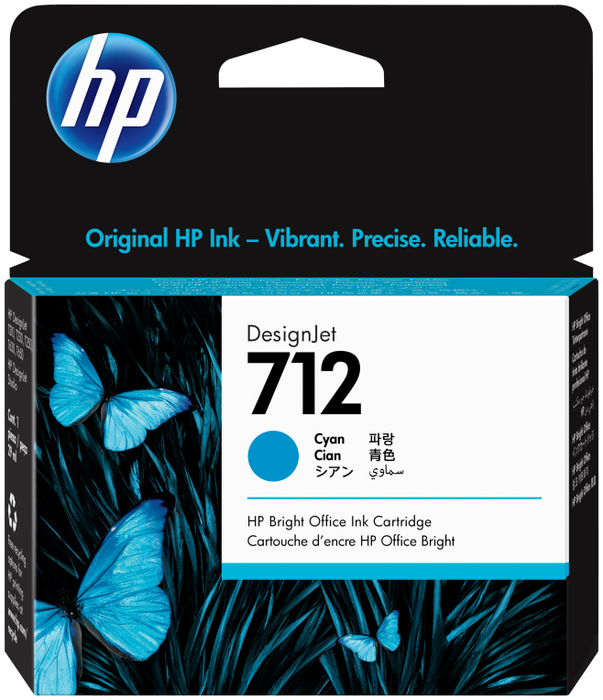 HP Cartucho de tinta 712 Cian 29 ml
