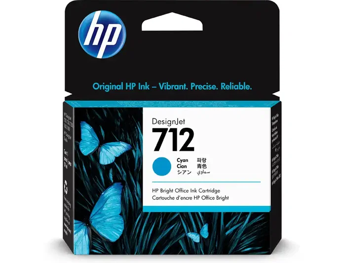 HP Cartucho de Tinta DesignJet 712 Cian 29 ml (3ED67A) de Rendimiento Estándar