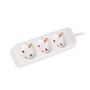 Lanberg Regleta de Sobremesa 3 Tomas Schuko Blanco, 1.5m, Protección Infantil, 2500W, IP20, Cable 3x1.0mm CU