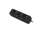 Lanberg Regleta 3 Tomas Schuko Negra 1,5 m
