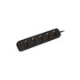 Lanberg PS0-05F-0300-BK Regleta de 5 tomas Schuko, 3 m, Negro