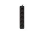 Lanberg PS0-05F-0300-BK Regleta de 5 tomas Schuko, 3 m, Negro