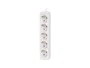 Lanberg PS0-05F-0150-W Regleta de 5 Tomas Schuko (Tipo F) Blanco, Cable 1.5m, Interior, 2500W, 10A, Protección Infantil