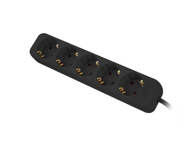 Lanberg Regleta 5 Tomas Schuko Negra 1,5 m