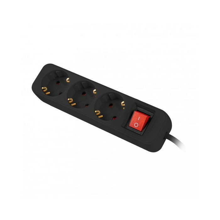 Lanberg Regleta 3 tomas Schuko PS1-03F-0150-BK Negro 1,5m