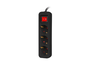 Lanberg Regleta 3 tomas Schuko PS1-03F-0150-BK Negro 1,5m