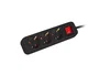 LANBERG Regleta PS1-03F-0150-BK con 3 salidas AC, 1,5 m, Negro
