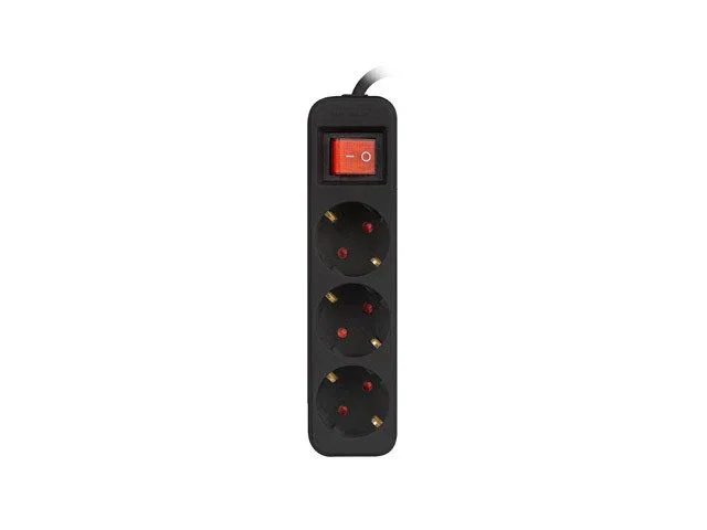 LANBERG Regleta PS1-03F-0150-BK con 3 salidas AC, 1,5 m, Negro LANBERG Regleta PS1-03F-0150-BK con 3 salidas AC, 1,5 m, Negro