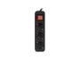LANBERG Regleta PS1-03F-0150-BK con 3 salidas AC, 1,5 m, Negro