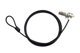 Nilox Candado de seguridad con combinación 1.80m, Cable de acero, Negro