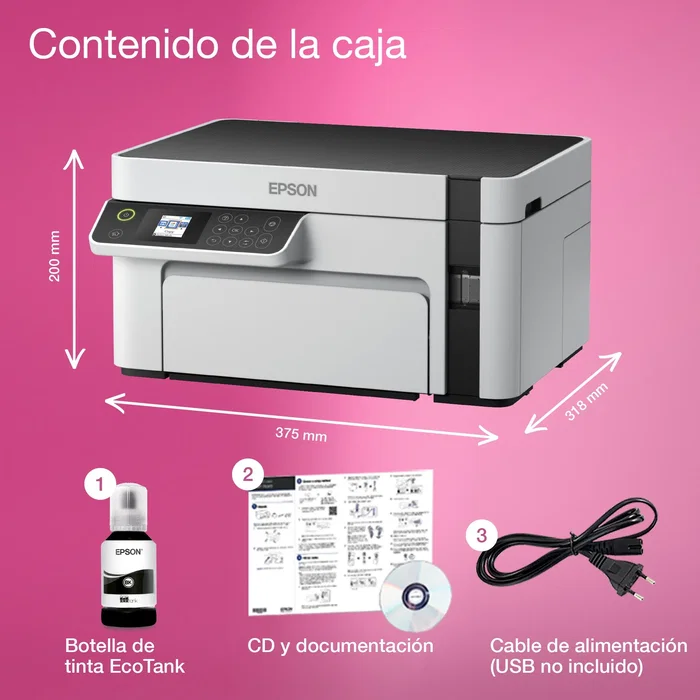 Epson EcoTank ET-M2120 Monocromo Blanca