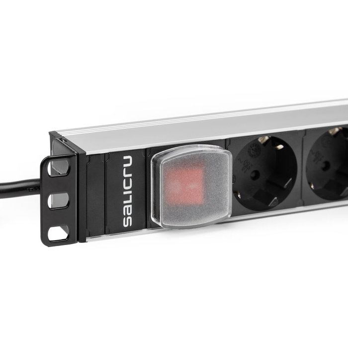 Salicru SPS 12F PDU con 12 tomas IEC C13 y cable de 1,5 m, Negra