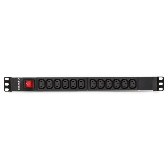 Salicru SPS 12F PDU con 12 tomas IEC C13 y cable de 1,5 m, Negra