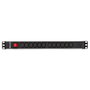 Salicru SPS 12F PDU con 12 tomas IEC C13 y cable de 1,5 m, Negra