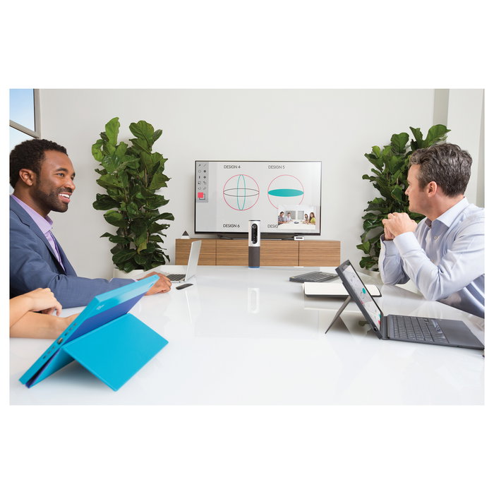 Logitech 960-001034 Connect - Sistema de Videoconferencia en Grupo Full HD 1080p, 90°, Zoom 4x, Color Gris, Bluetooth, USB
