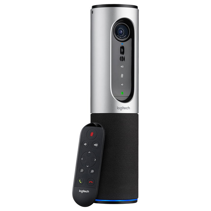 Logitech 960-001034 Connect - Sistema de Videoconferencia en Grupo Full HD 1080p, 90°, Zoom 4x, Color Gris, Bluetooth, USB