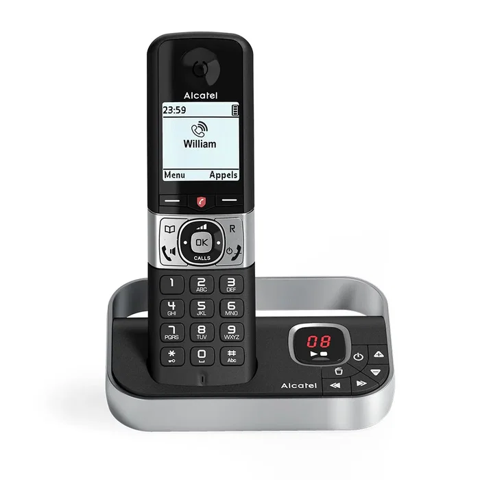 ALCATEL F890 Voice Duo Teléfono DECT con Bloqueo de Llamadas, Negro/Plata ALCATEL F890 Voice Duo Teléfono DECT con Bloqueo de Llamadas, Negro/Plata