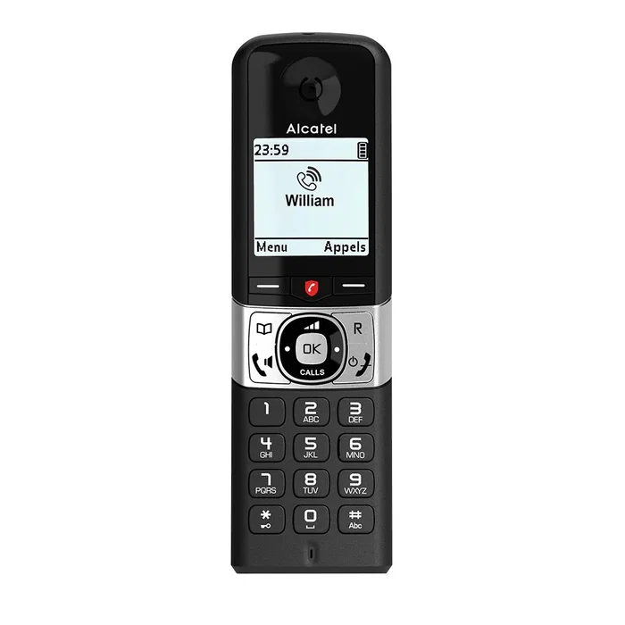 ALCATEL F890 Voice Duo Teléfono DECT con Bloqueo de Llamadas, Negro/Plata ALCATEL F890 Voice Duo Teléfono DECT con Bloqueo de Llamadas, Negro/Plata