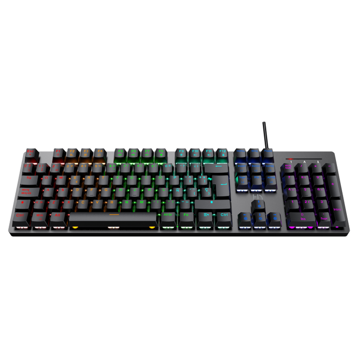 Hiditec Teclado Mecánico GK400 RGB Gaming con Ratón Blitz y Alfombrilla T-Fenix para Jugadores