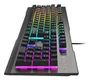 Genesis Rhod 500 - Teclado Gaming USB Alámbrico Retroiluminado RGB, Switch de Membrana, Formato Completo 104 Teclas, Distribución QWERTY Portugués, Color Negro/Plata