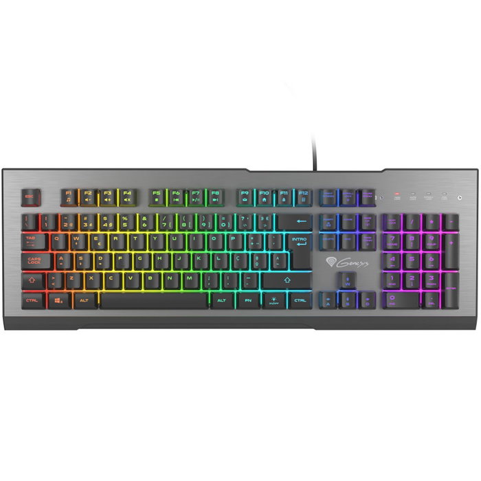 Genesis Rhod 500 RGB Teclado Gaming QWERTY Portugués Negro, Plata