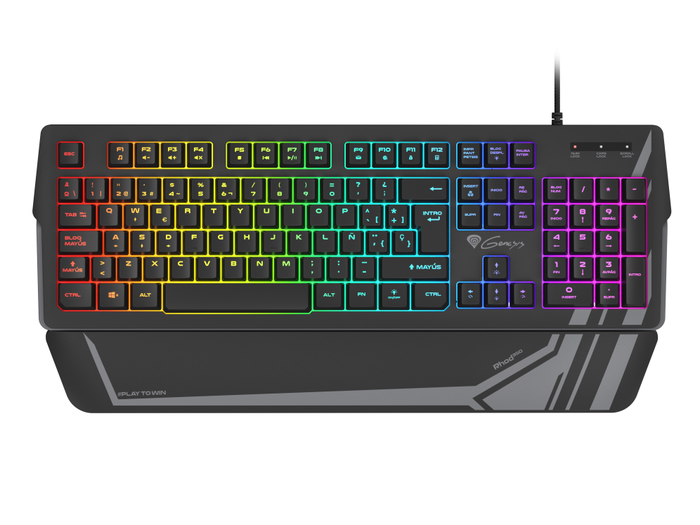 GENESIS Rhod 350 RGB Teclado Gaming USB Membrana QWERTY Español Retroiluminación RGB Negro GENESIS Rhod 350 RGB Teclado Gaming USB Membrana QWERTY Español Retroiluminación RGB Negro