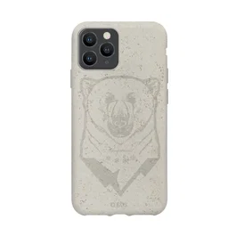 SBS TEOCNCOVIP5819G Funda para iPhone 11 Pro de 14.7 cm (5.8"), Ecológica de Ácido Poliláctico (PLA), Resistente a Rayones, Diseño con Motivos de Animales Impresos, Color Gris