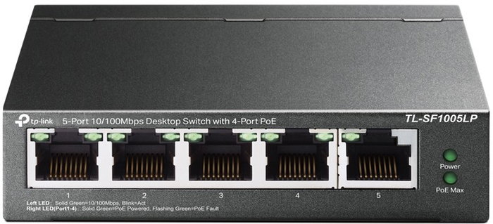 TP-Link TL-SF1005LP Switch de 5 puertos Fast Ethernet con 4 puertos PoE